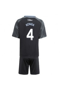Aston Villa Ezri Konsa #4 Jalkapallovaatteet Lasten Vieraspeliasu 2025-26 Lyhythihainen (+ Lyhyet housut)